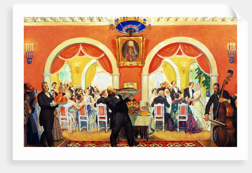 Wedding Feast, 1917 by Boris Mikhailovich Kustodiev