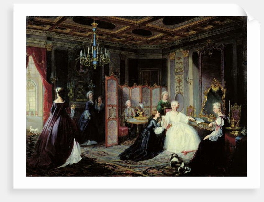 Empress Catherine the Great receiving a letter, 1861 by Jan Ostoja Mioduszewski