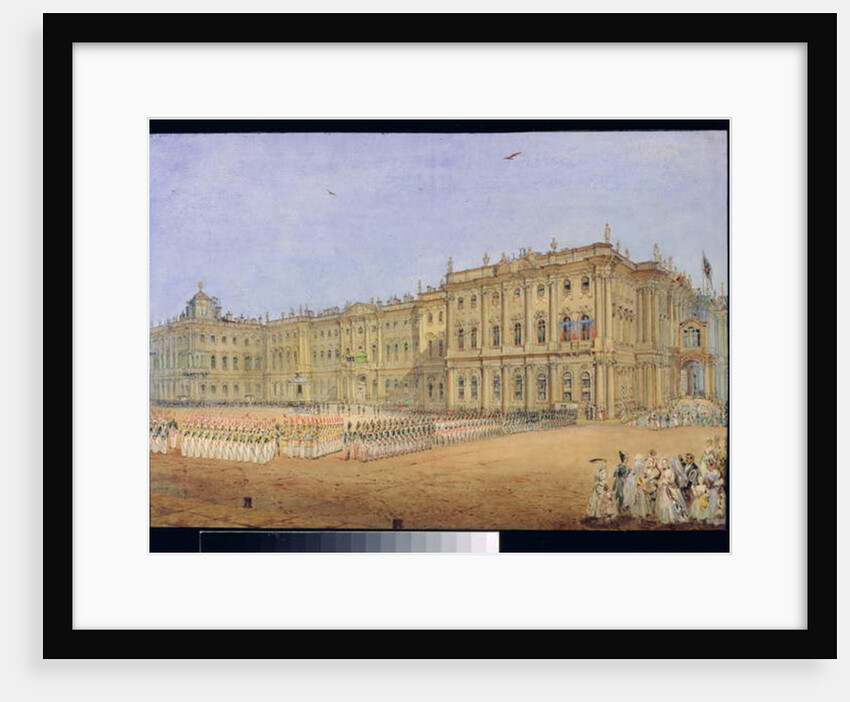 Review at the Winter Palace in St. Petersburg, 1840s by Vasili Semenovich Sadovnikov
