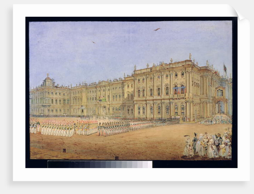 Review at the Winter Palace in St. Petersburg, 1840s by Vasili Semenovich Sadovnikov