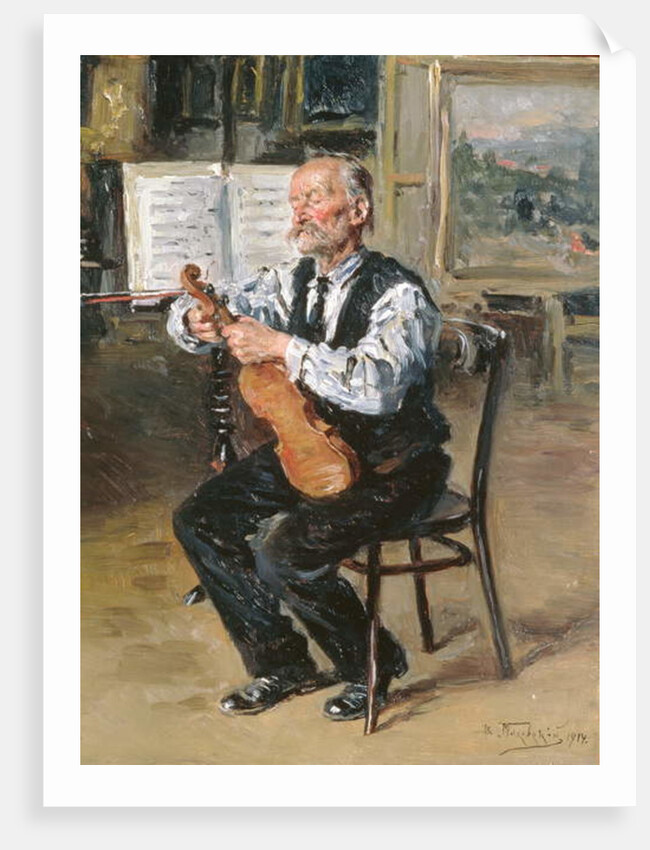 A Violin Maker, 1914 by Vladimir Egorovic Makovsky
