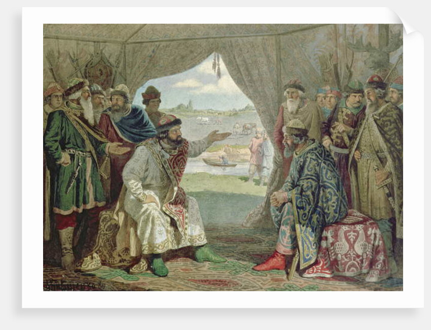 The Convention of Princes with Grand Duke Vladimir Monomakh II at Dolob in 1103, 1880 by Aleksei Danilovich Kivshenko