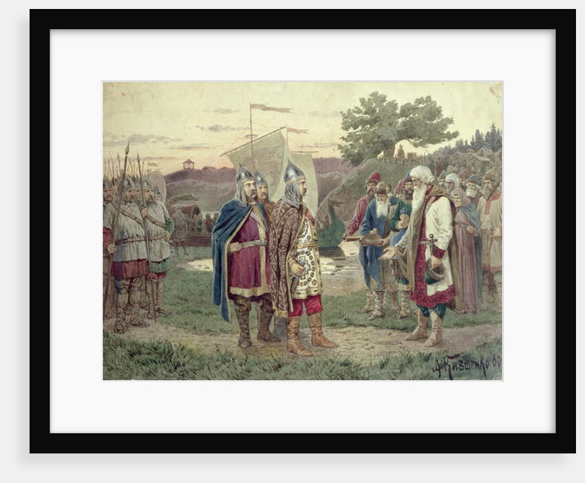 The Grand Duke Meeting with the People of a Slav Town in the 9th century, 1880 by Aleksei Danilovich Kivshenko