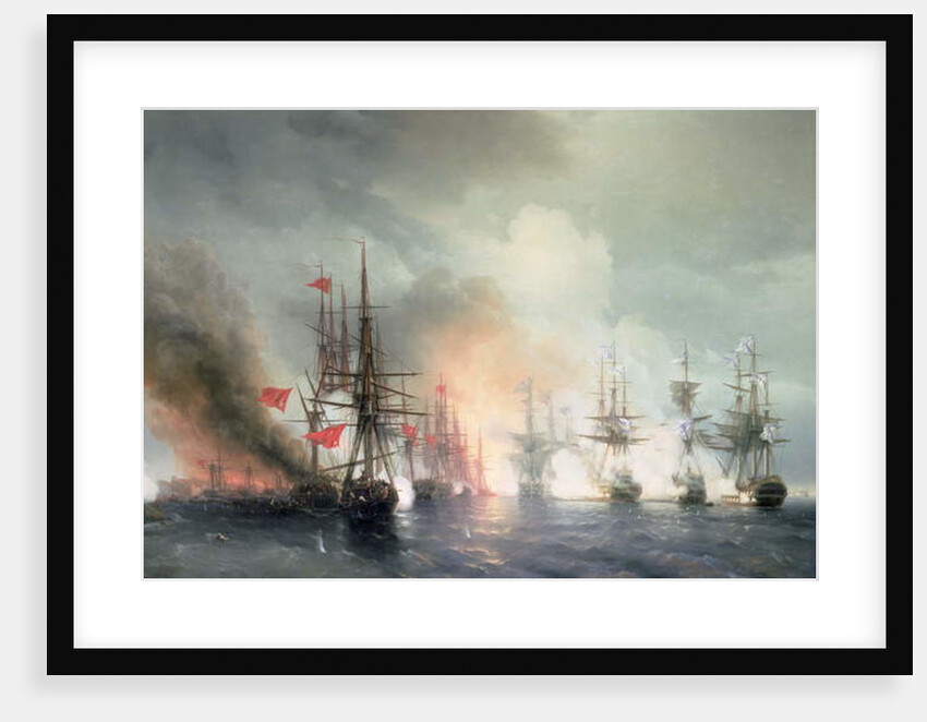 Russian-Turkish Sea Battle of Sinop on 18th November 1853, 1853 by Ivan Konstantinovich Aivazovsky