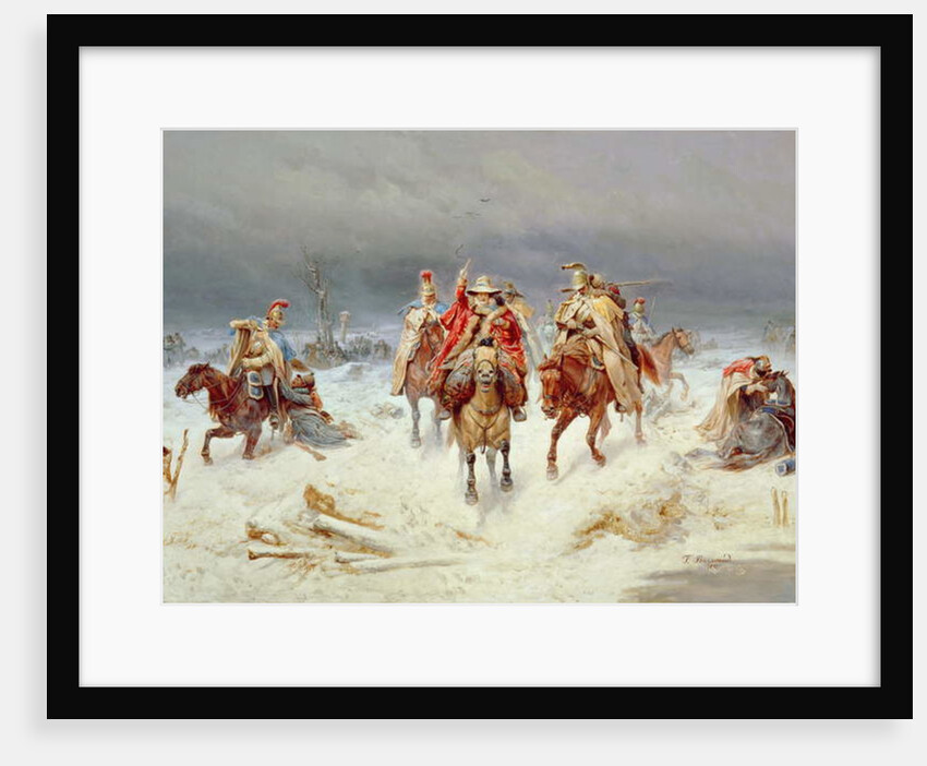 French Forces Crossing the River Berezina in November 1812, 1891 by Bogdan Willewalde