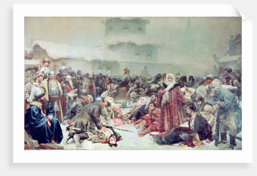 Destruction of Novgorod by Tsar Ivan III 1889 by Klavdiy Vasilievich Lebedev