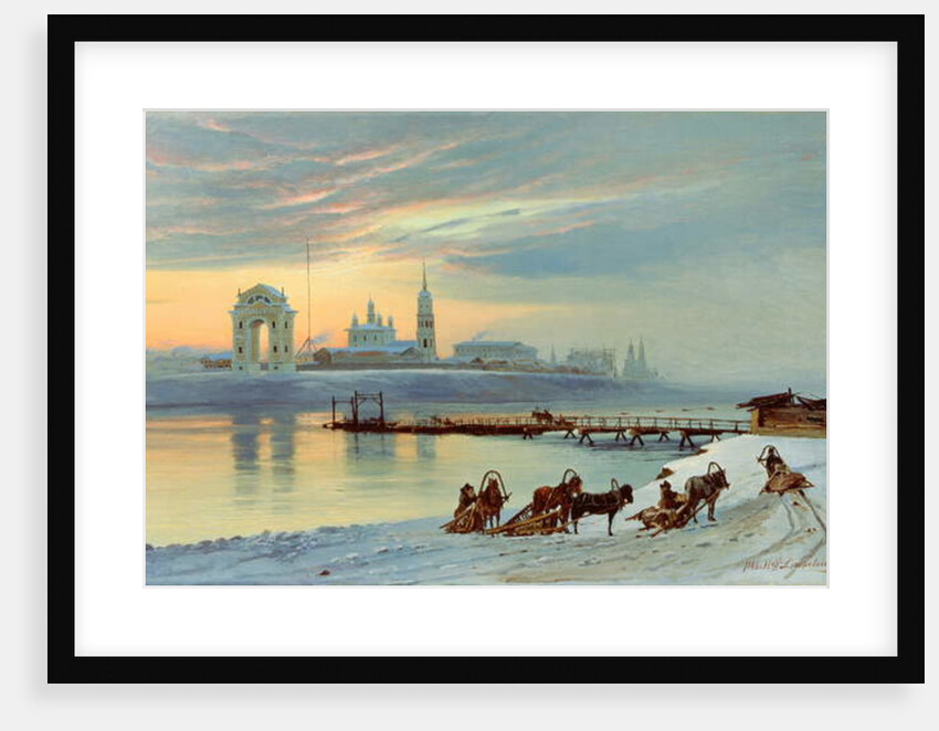 The Angara Embankment in Irkutsk, 1886 by Nikolai Florianovich Dobrovolsky