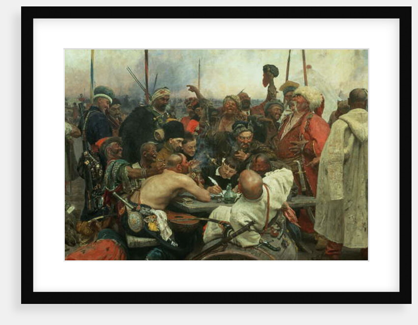 The Zaporozhye Cossacks writing a letter to the Turkish Sultan, 1890-91 by Ilya Efimovich Repin