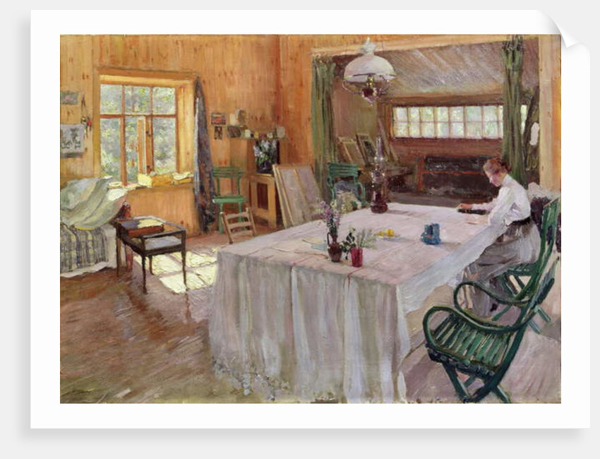 In the House of the Artist Konstantin Korovin 1907 by Sergei Arsenevich Vinogradov