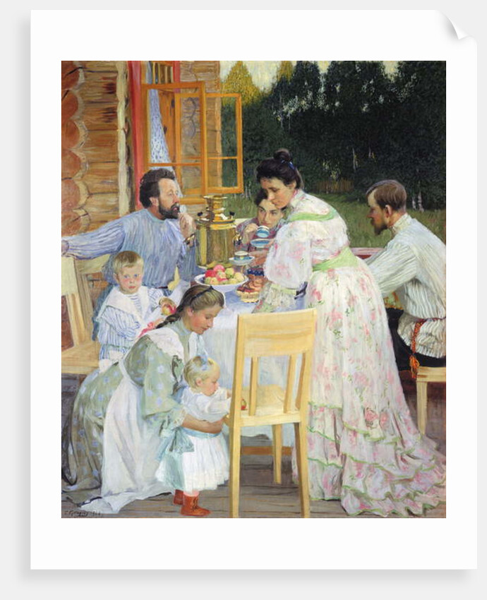 On the Terrace, 1906 by Boris Mikhailovich Kustodiev