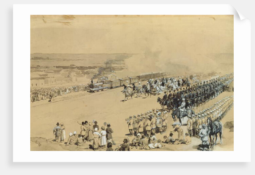 The First Train, 1883 by Konstantin Apollonovich Savitsky