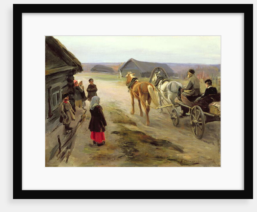 Arrival of a School-Mistress in the Country, c.1908-14 by Alexei Steipanovitch Stepanov