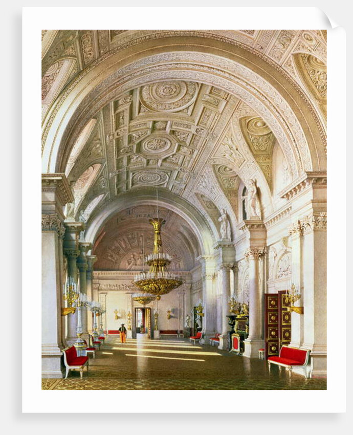 View of the White Hall in the Winter Palace in St. Petersburg, 1865 by Luigi (1814-91) Premazzi