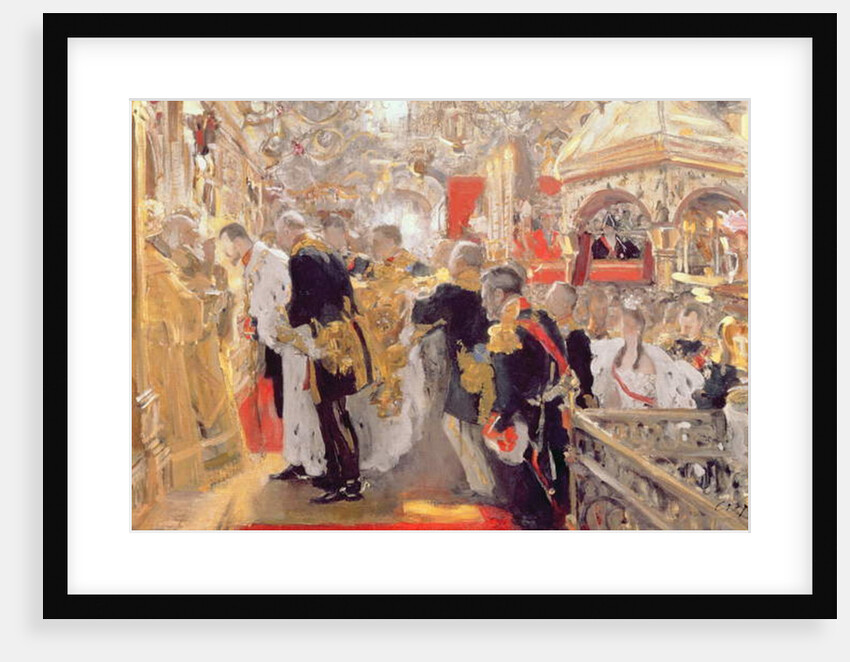 The Crowning of Emperor Nicholas II in the Assumption Cathedral, 1896 by Valentin Aleksandrovich Serov