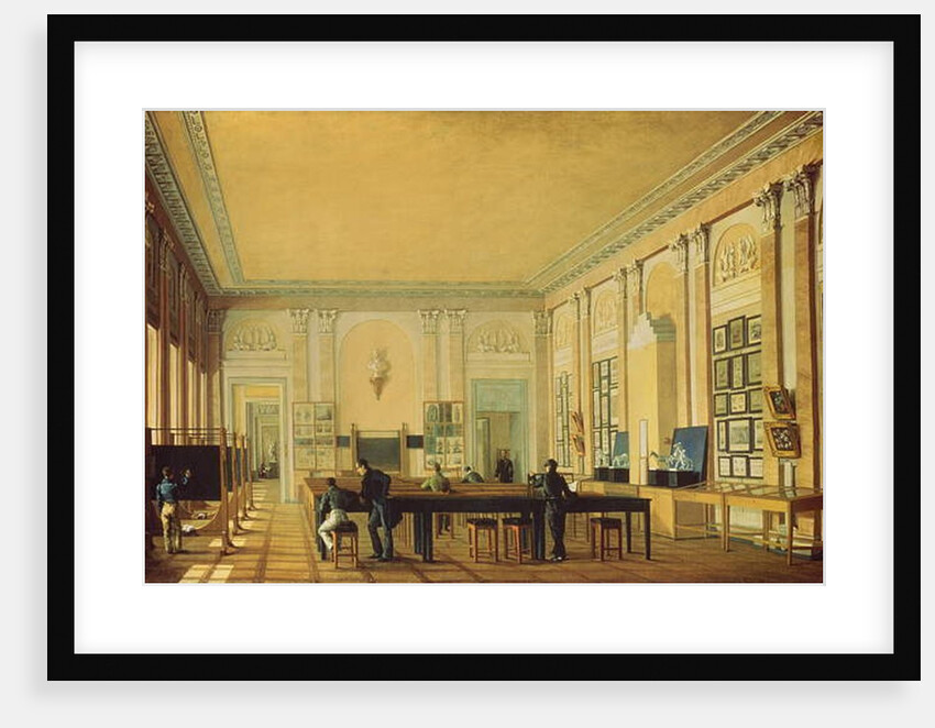 Painting Atelier in the Moscow Art School, c.1830 by Nikolay Ivanovich Podklyuchnikov