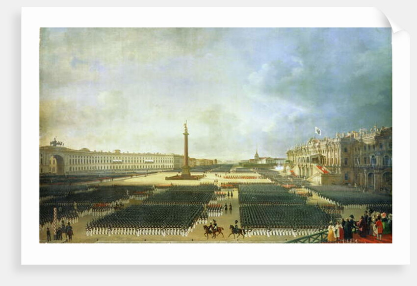 The Consecration of the Alexander Column in St. Petersburg on August 30th 1834 by Adolphe Ladurner