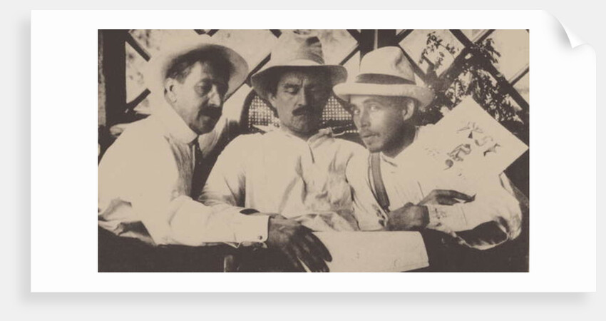 Mikhail Matyushin, Kazimir Malevich and Aleksei Kruchenykh at Uusikirkko, Finland, in July 1913 by Anonymous