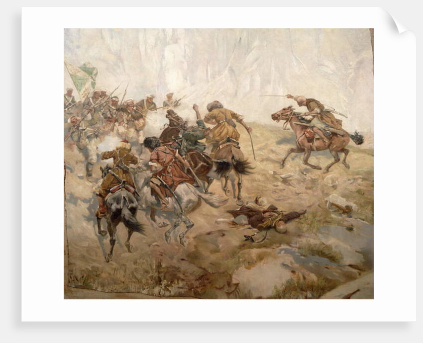 Capturing of the aul Akhtulga by Franz Roubaud