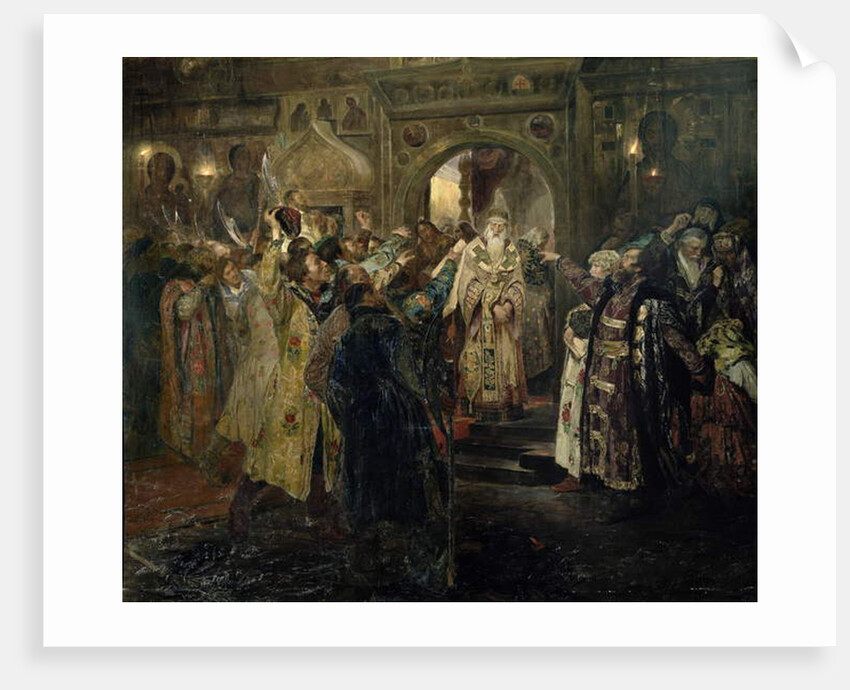 Arrest of the 'metropolitan' Philip, 1910 by Sergey Timofeyevich Schelkovy