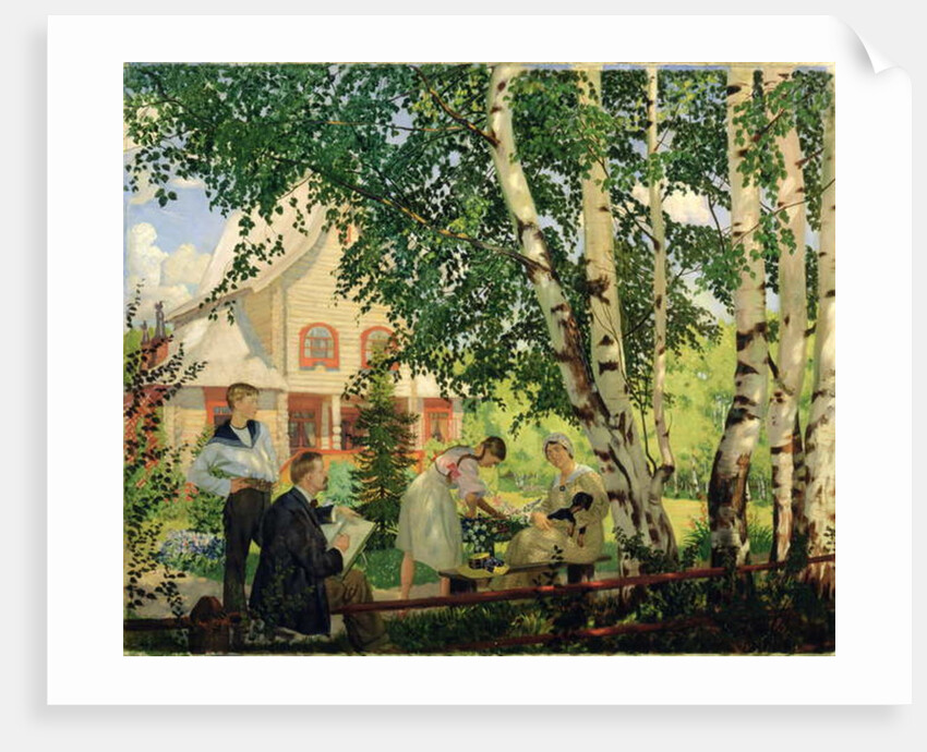 At Home, 1914-18 by Boris Mikhailovich Kustodiev