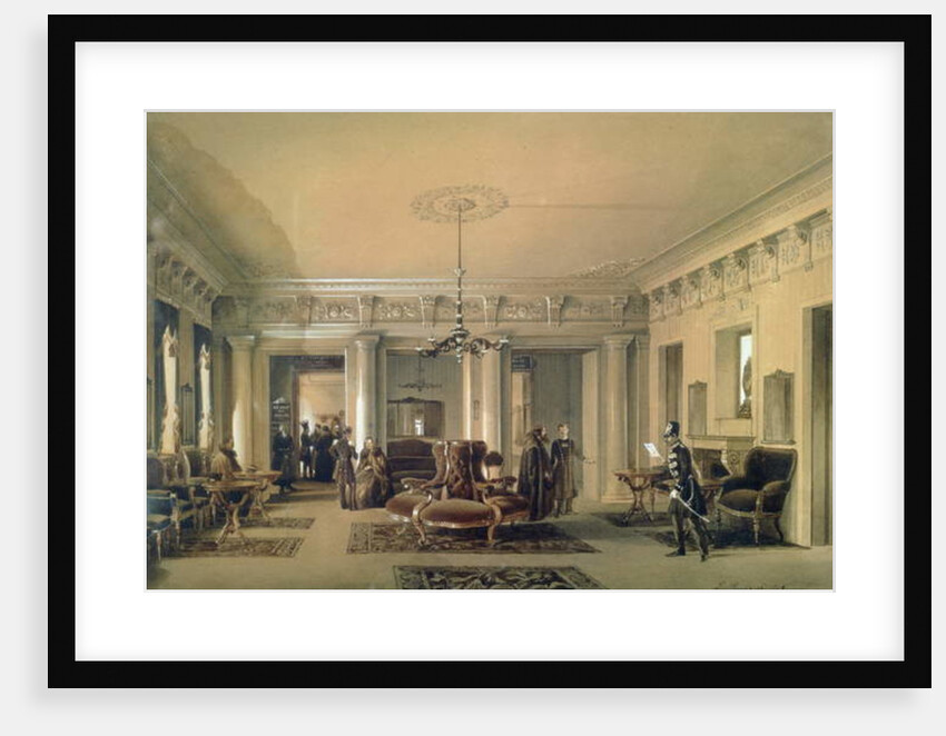 The Waiting Room of the Stagecoach Station in St. Petersburg, 1848 by Luigi (1814-91) Premazzi
