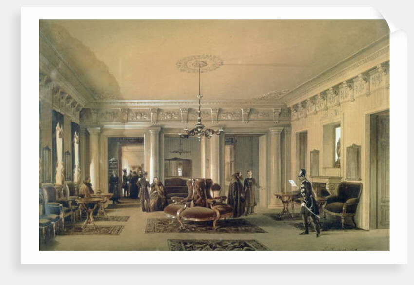 The Waiting Room of the Stagecoach Station in St. Petersburg, 1848 by Luigi (1814-91) Premazzi