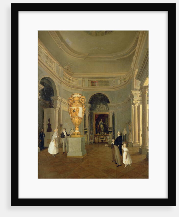 The Oval Hall of the Old Hermitage, St Petersburg by Karl Pavlovich Beggrov