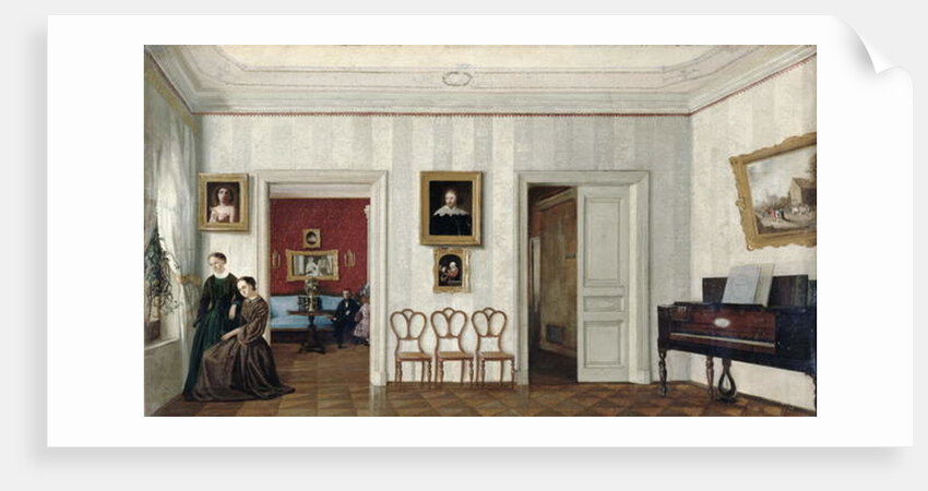 The small hall with the piano by Russian School