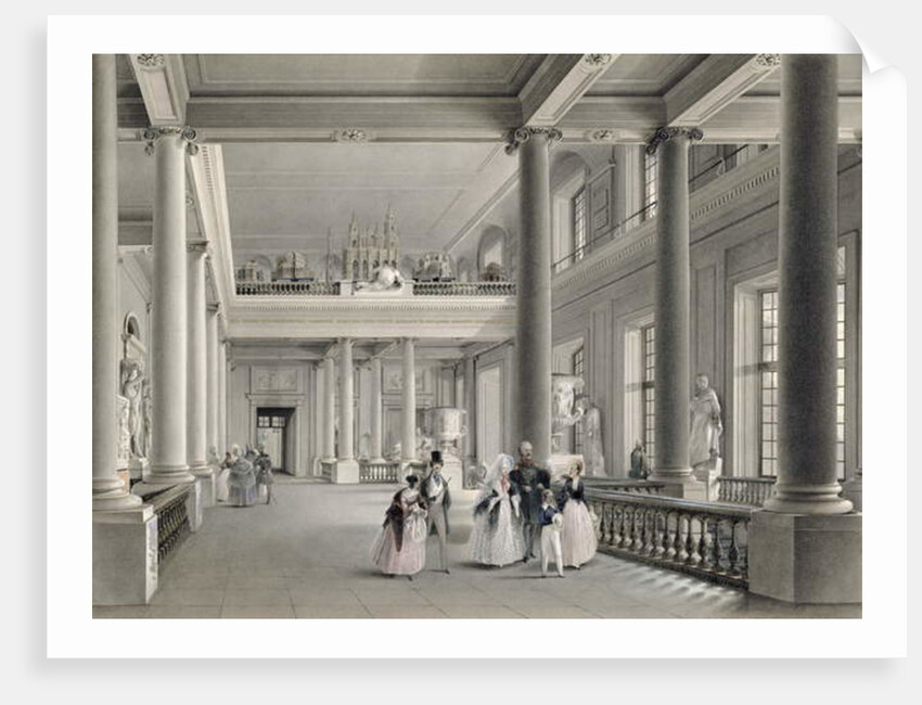 The Upper Entrance hall of the Fine Arts Academy in St. Petersburg, 1838 by Vasili Semenovich Sadovnikov
