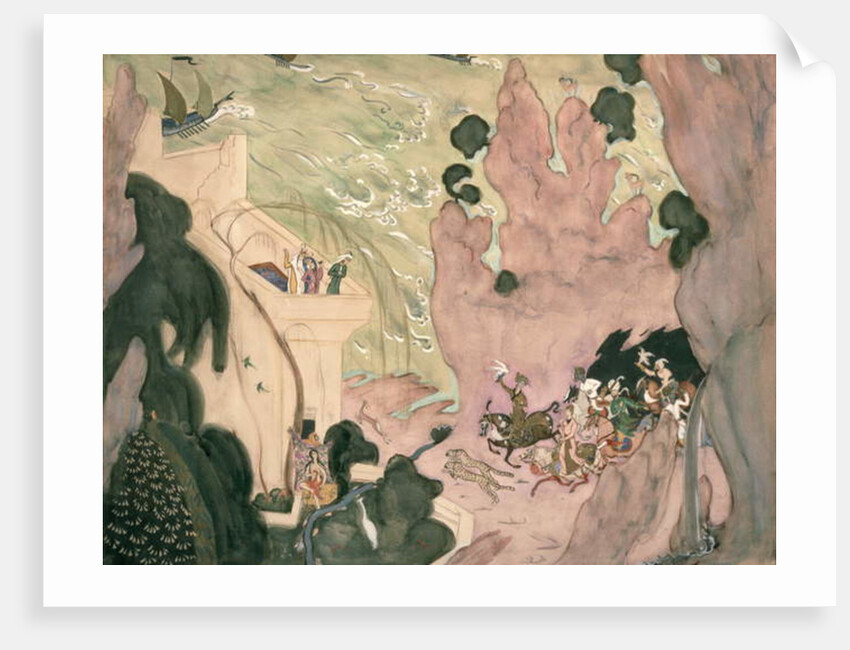 Curtain design for Nikolai Rimski-Korsakov's ballet 'Sheherezade', 1910 by Valentin Aleksandrovich Serov