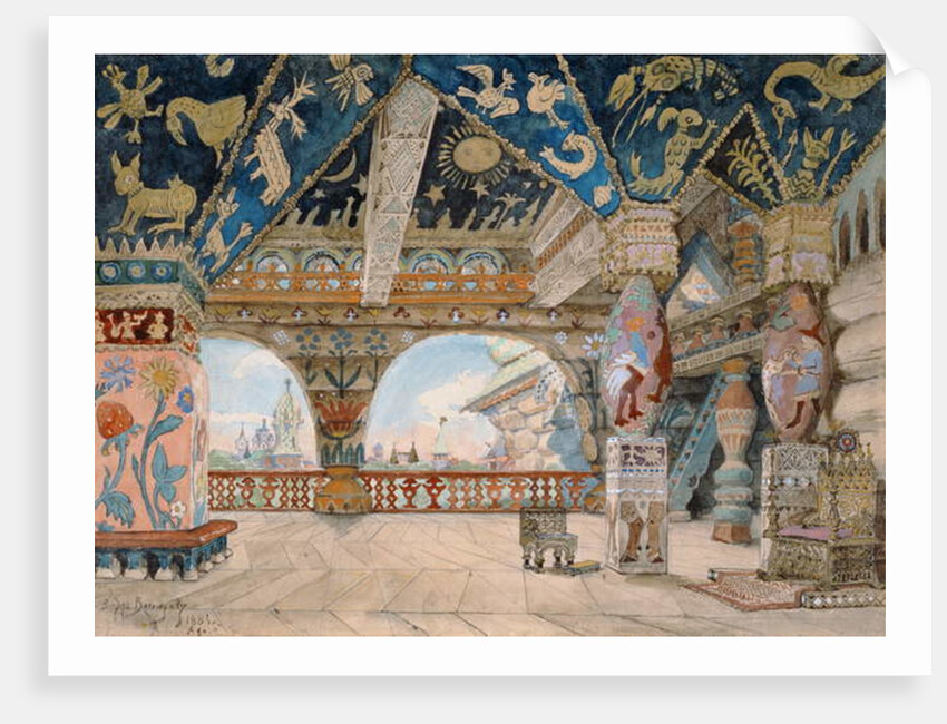 Stage design for Nikolai Rimsky-Korsakov's opera 'The Snow Maiden', 1883 by Victor Mikhailovich Vasnetsov