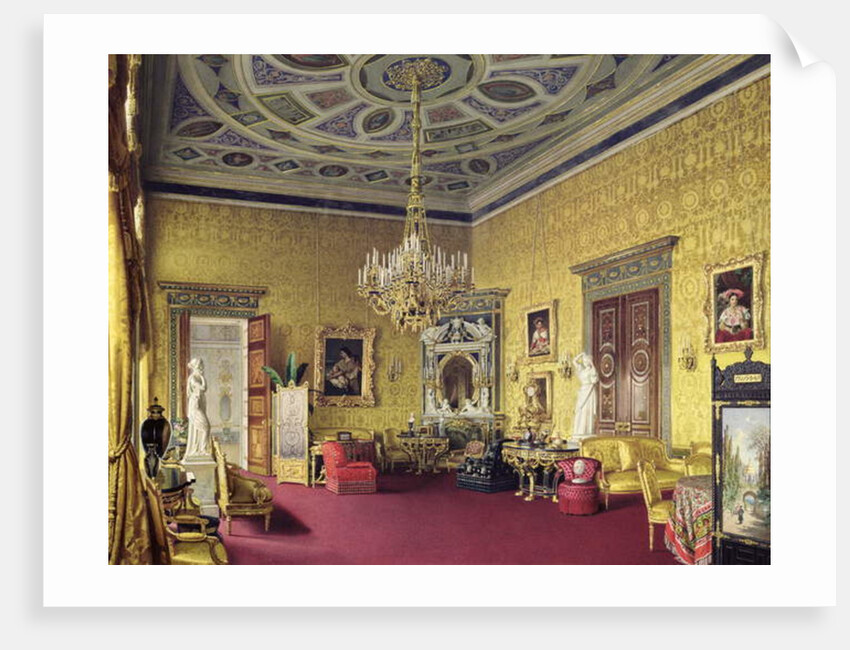 The Lyons Hall in the Catherine Palace at Tsarskoye Selo, 1859 by Luigi (1814-91) Premazzi