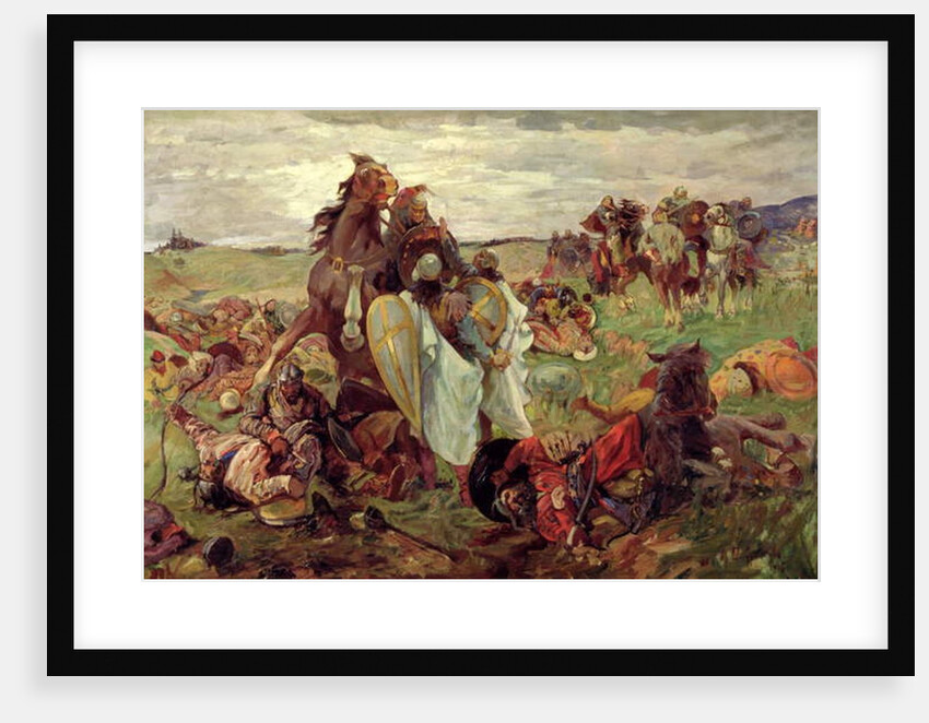 The Battle between Russians and Tatars, 1916 by Sergey Nikolayevich Arkhipov