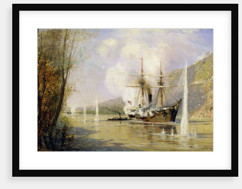 The Russian Destroyer 'Shutka' attacking a Turkish ship on the 16th June 1877 by Aleksei Petrovich Bogolyubov