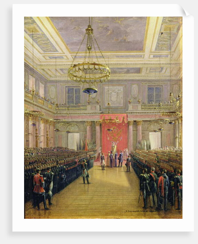 The Oath of the Successor to the Throne Alexander II Nickolaevich in the Winter Palace, 1837 by Grigori Grigor'evich Chernetsov