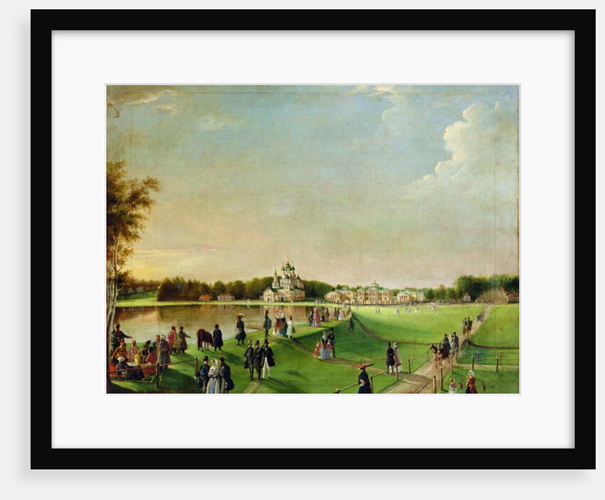 Public merry-making in Ostankino, 1840s by School Russian