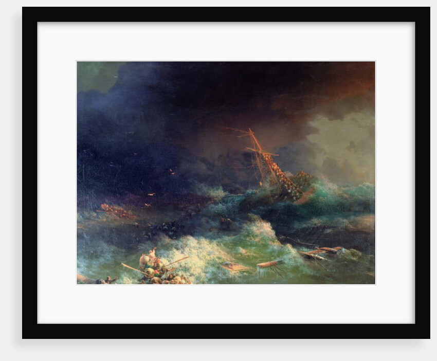 The Disaster of the Liner Ingermanland at Skagerrake near Norway on August 30th, 1842 by Ivan Konstantinovich Aivazovsky