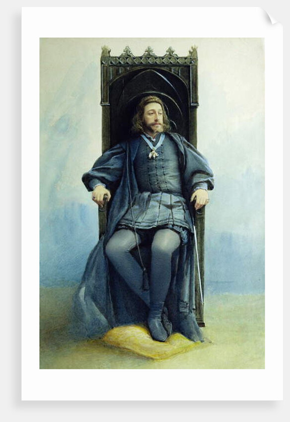 Grand Duke Konstantin Konstantinovich as Hamlet in the theatre play by William Shakespeare on February 21st, 1899, 1899 by Sofia Ivanovna Kramskaya