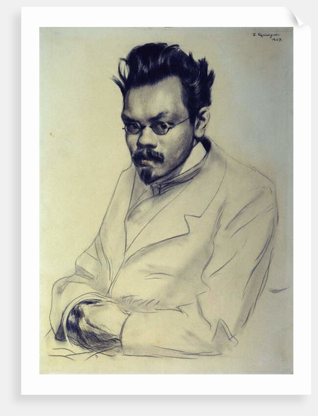 Portrait of Alexei M. Remizov, 1907 by Boris Mikhailovich Kustodiev
