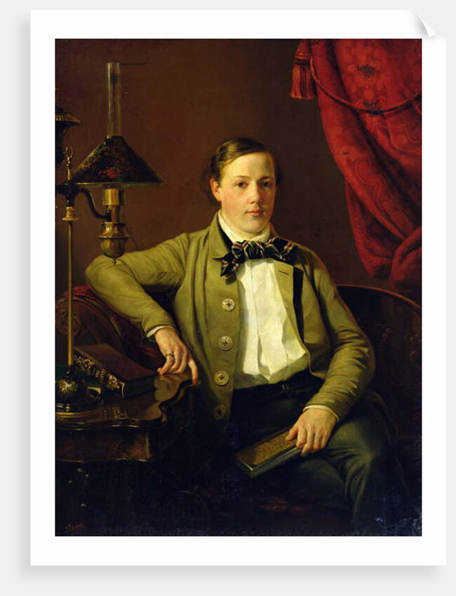 Portrait of Apollon Maykov, 1840 by Grigory Mikhailov