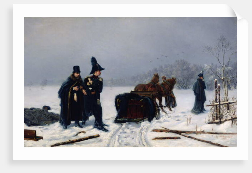 Alexander Pushkin's duel with Georges d'Anthes, 1884 by Alexey Avvakumovich Naumov
