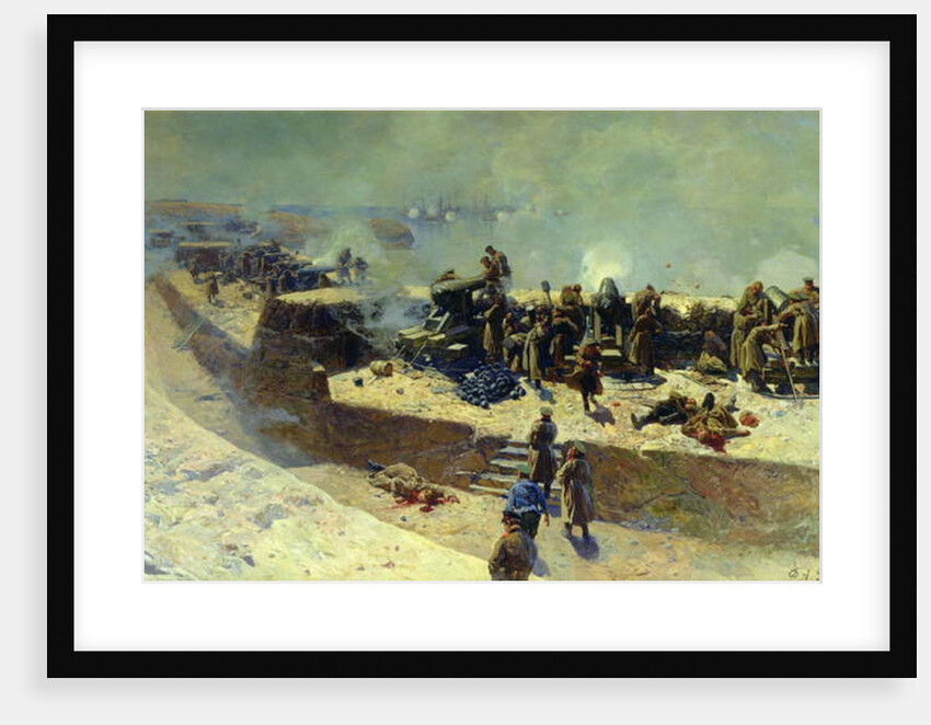 The Alexander battery attacking the English-French fleet on October 5th 1854, 1905 by Franz Roubaud