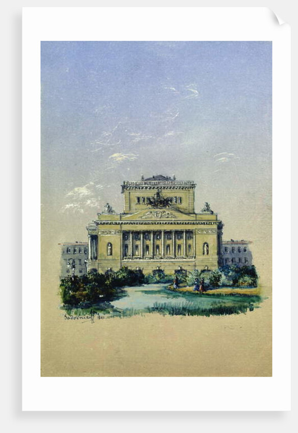 The Alexander Theatre in St. Petersburg, 1841 by Vasili Semenovich Sadovnikov