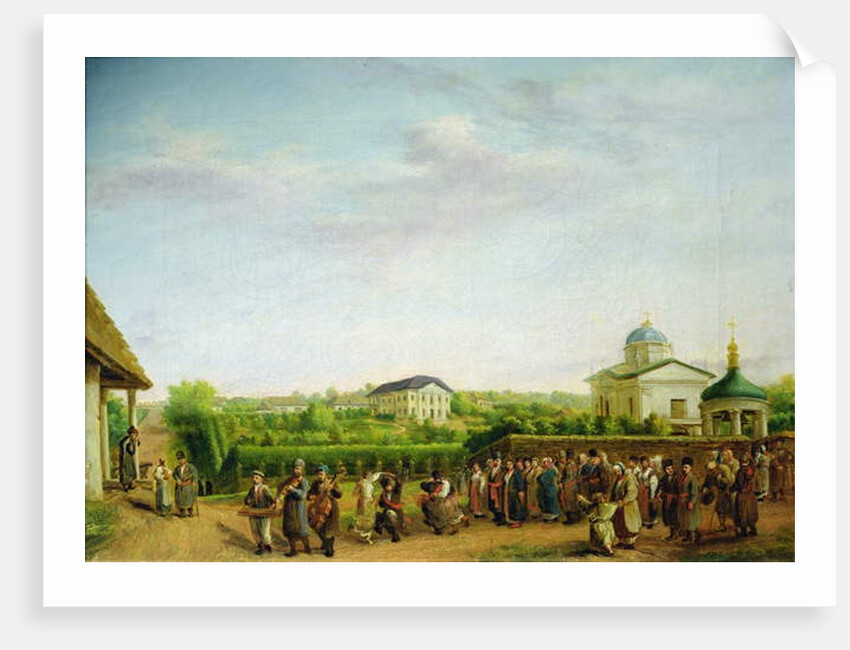A country wedding by Vasili Andreevich Tropinin