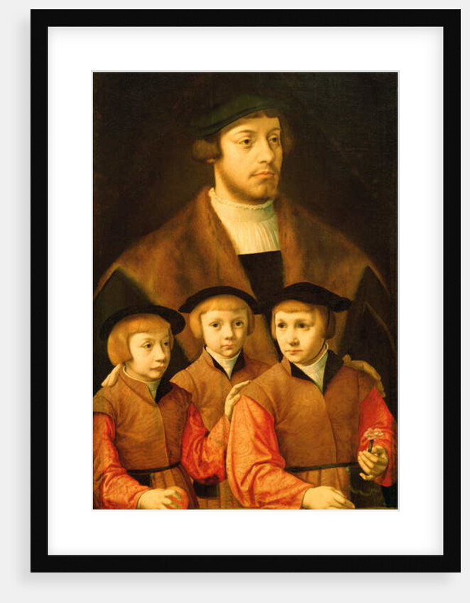 Portrait of a Man and His Three Sons, late 1530s-early 1540s by Bartholomaeus the Elder Bruyn