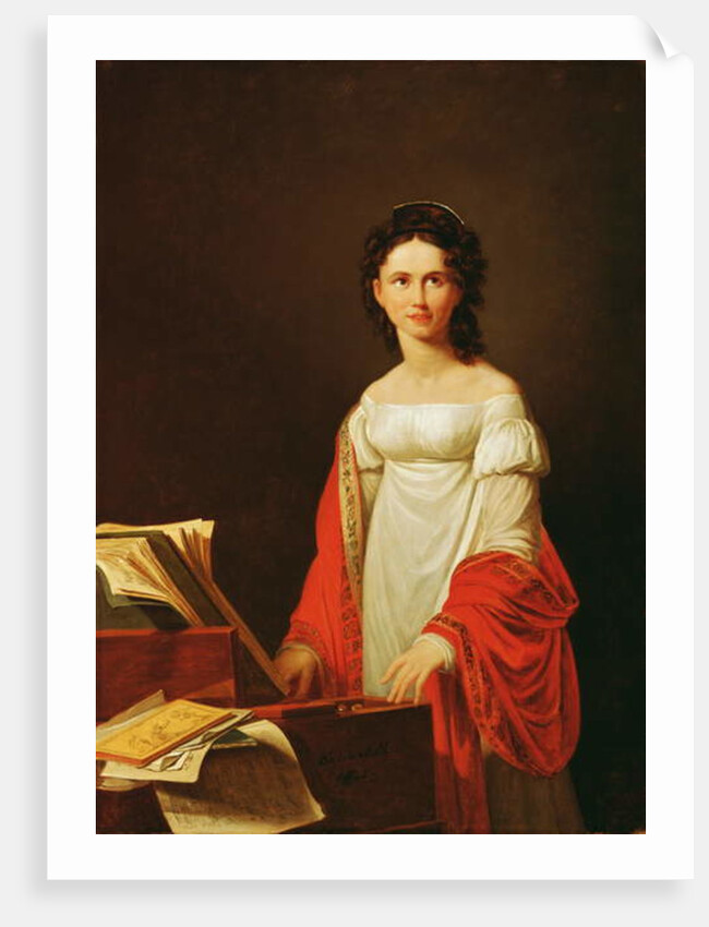 Portrait of the singer Anna Borunova, 1821 by Nicolas de Courteille