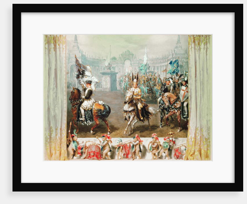 Knight tournament, 1854 by Adolph Friedrich Erdmann von Menzel