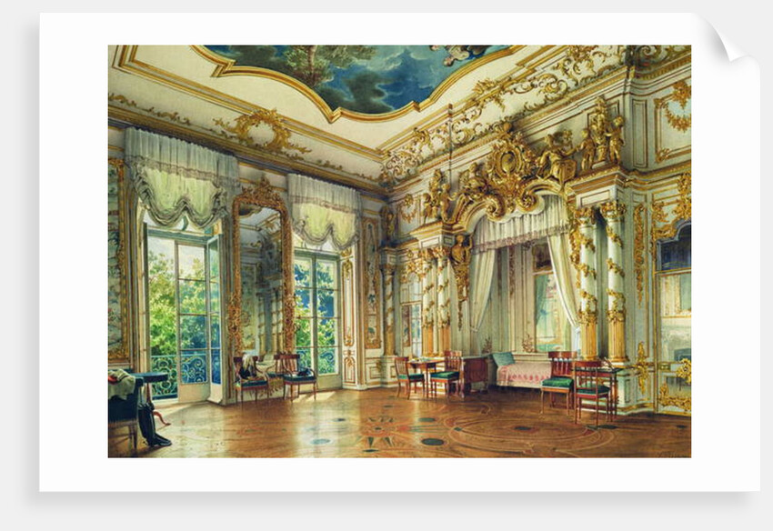 Bedroom of Tsar Alexander I in the Alexander Palace, Tsarskoye Selo, 1855 by Luigi Premazzi