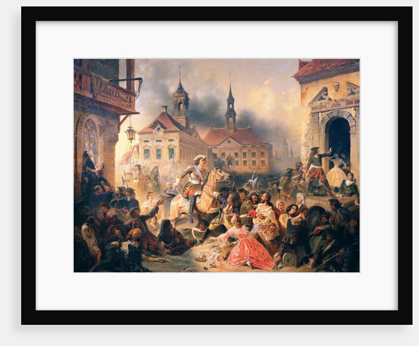 Peter the Great conquers Narva in 1704, 1859 by Alexander Ivanovich Sauerweid