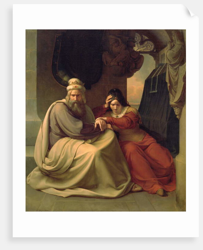 Royal couple mourning for their dead daughter, 1830 by Carl Friedrich Lessing